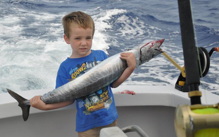 Young Boy with a Good sized Wahoo