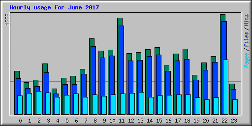 Hourly usage for June 2017