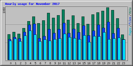 Hourly usage for November 2017